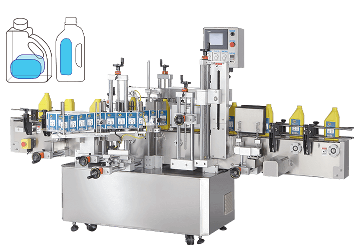 两面贴标机调整中心轴